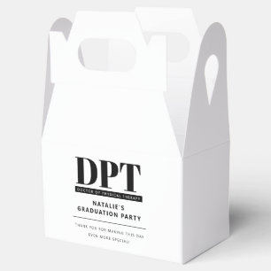 Custom Modern DPT Doctor of Physical Therapy Favor Box