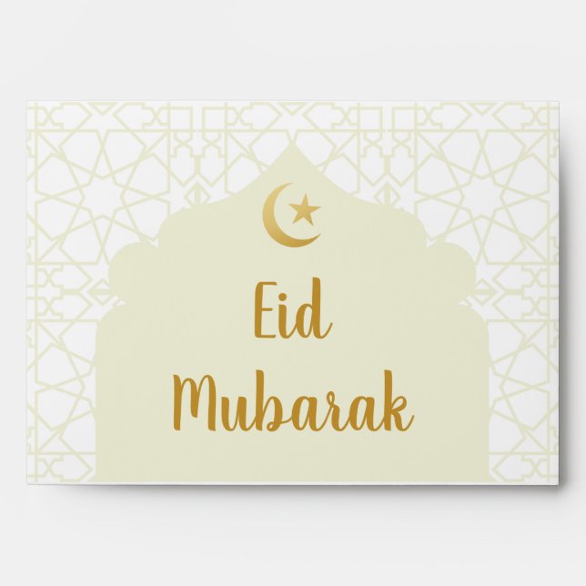 Custom Modern Eid Card Money Envelopes (Front)