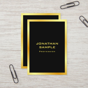 Custom Modern Elegant Black And Gold Template Business Card