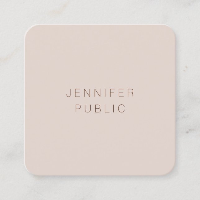 Custom Modern Elegant Colors Luxury Template Square Business Card (Front)