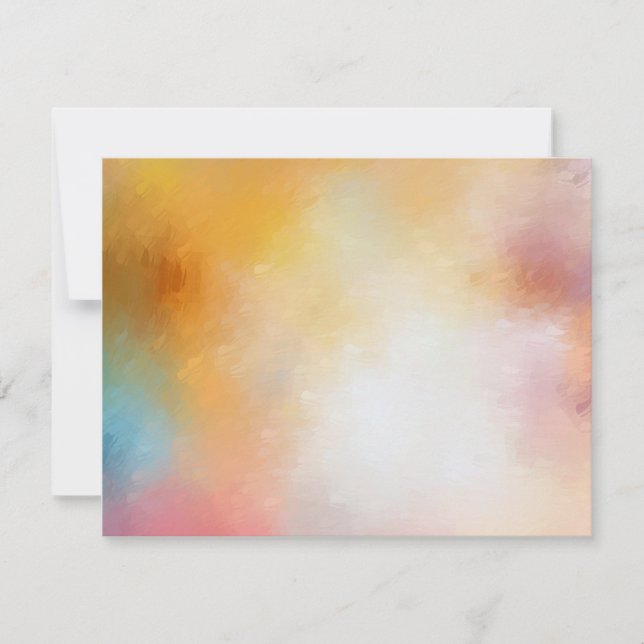 Custom Modern Elegant Colourful Abstract Blank Card (Front)