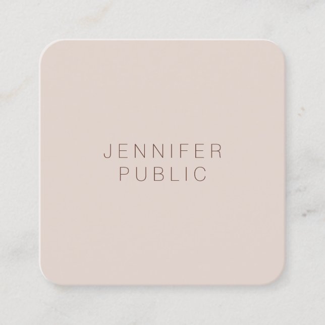 Custom Modern Elegant Colours Professional Luxury Square Business Card (Front)