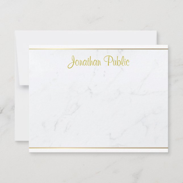 Custom Modern Elegant Gold Hand Script Template (Front)