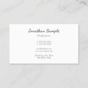 Custom Modern Elegant Handwritten Script Simple Business Card