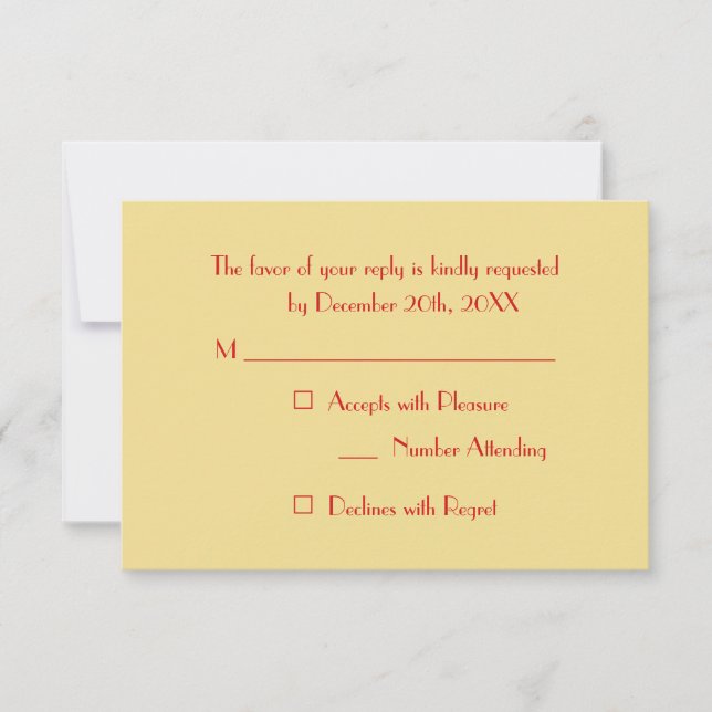Custom Modern Elegant Holiday Christmas Party RSVP Card (Front)