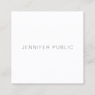 Custom Modern Elegant Minimalist Design Template Square Business Card