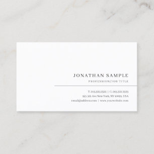 Custom Modern Elegant Minimalist Simple Template Business Card