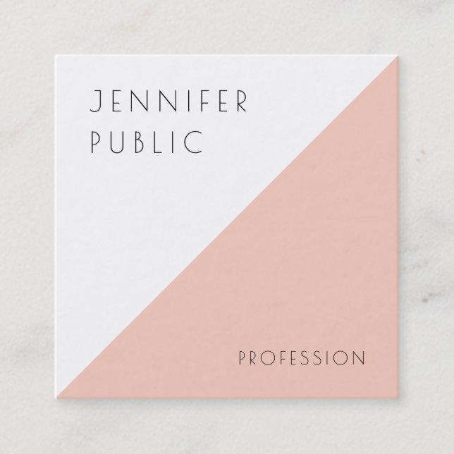 Custom Modern Elegant Minimalistic Template Square Business Card (Front)