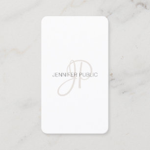 Custom Modern Elegant Monogram Design Template Business Card