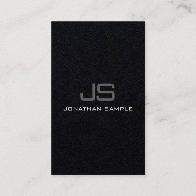 Custom Modern Elegant Monogrammed Template Business Card (Front)