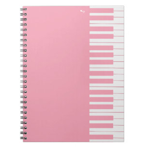 Custom modern elegant piano keys notebook