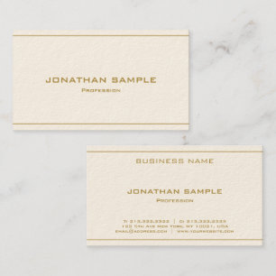 Custom Modern Elegant Professional  Gold Luxurious Business Card