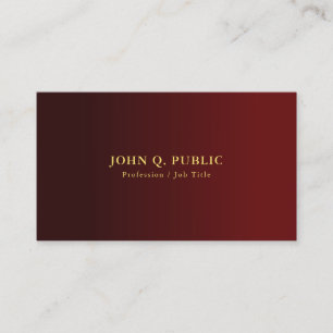 Custom Modern Elegant Professional Gold Text Business Card