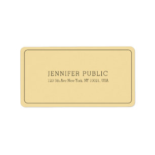 Custom Modern Elegant Professional Template Gold Label
