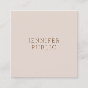 Custom Modern Elegant Simple Design Template Square Business Card