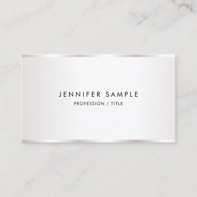 Custom Modern Elegant Simple Template Luxury Business Card (Front)