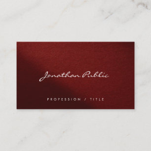 Custom Modern Elegant Simple Typography Script Business Card