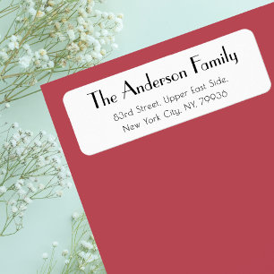 Custom Modern Elegant Simple White Adresse de reto
