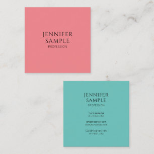 Custom Modern Elegant Trend Colours Template Square Business Card