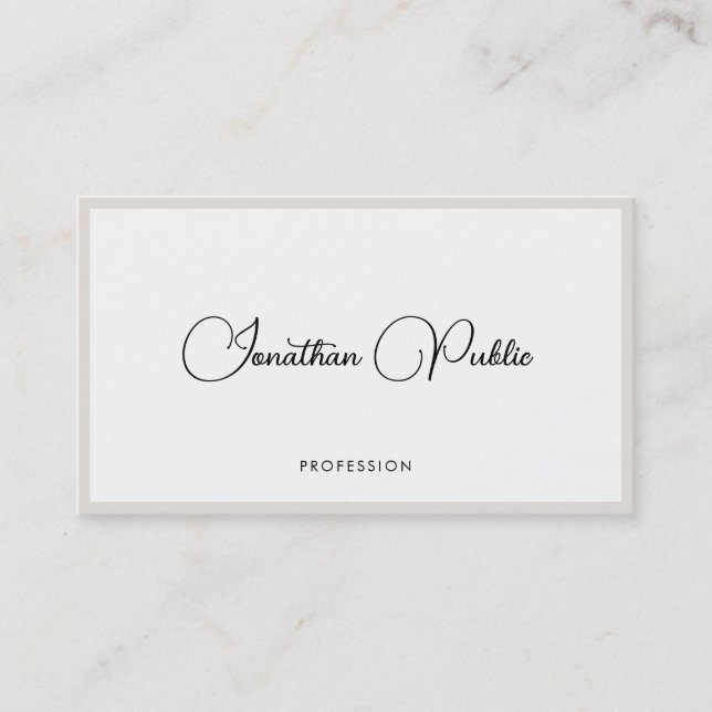 Custom Modern Elegant Typography Minimalist Business Card (Front)