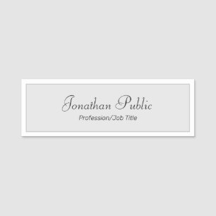Custom Modern Elegant Typography Script Trendy Name Tag