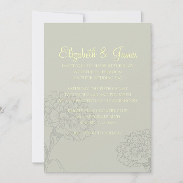 Custom Modern Elegant Wedding Invitations (Front)