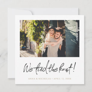 Custom Modern Elopement Announcement with Photo