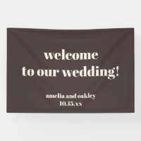 Custom Modern Fall Brown Wedding Custom Welcome