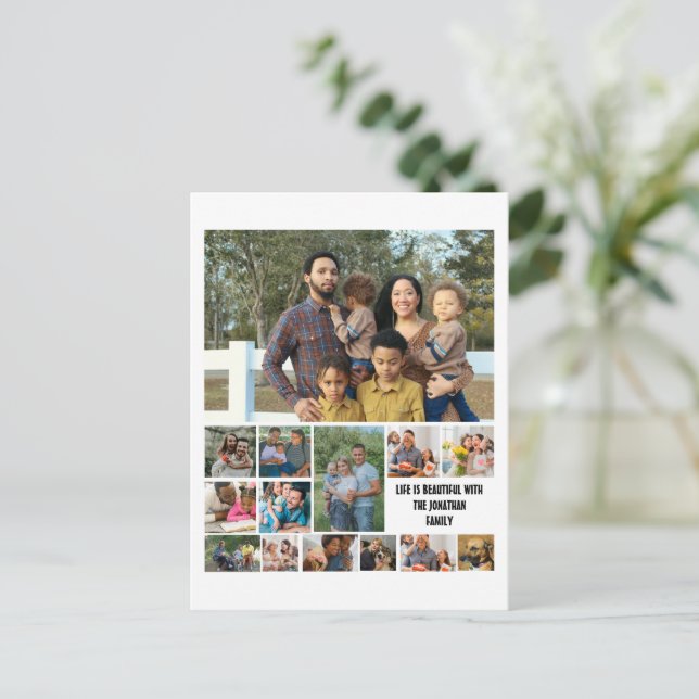 Custom Modern Family 14 Photo Collage Modèle (Debout devant)