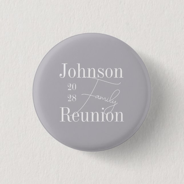 Custom Modern Family Reunion Keepsake 1 Inch Round Button (Front)
