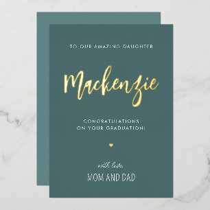 Custom Modern Foil Daughter Graduation Card