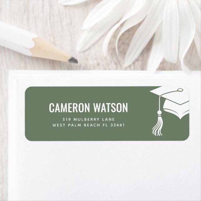Custom Modern Grad Hat and Tassel Graduation (Insitu)