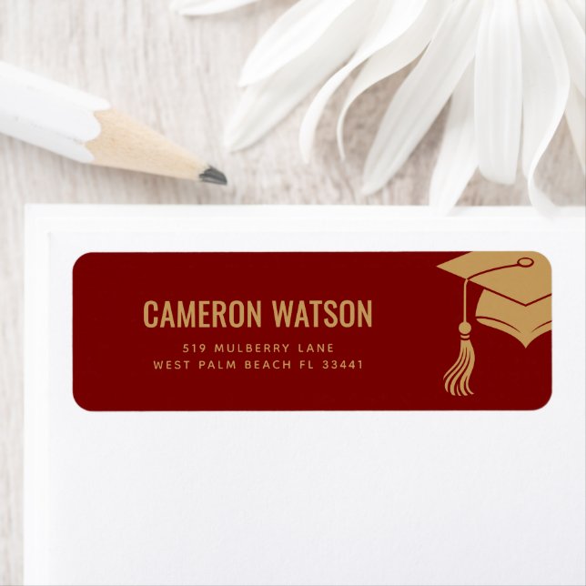 Custom Modern Grad Hat and Tassel Graduation (Insitu)