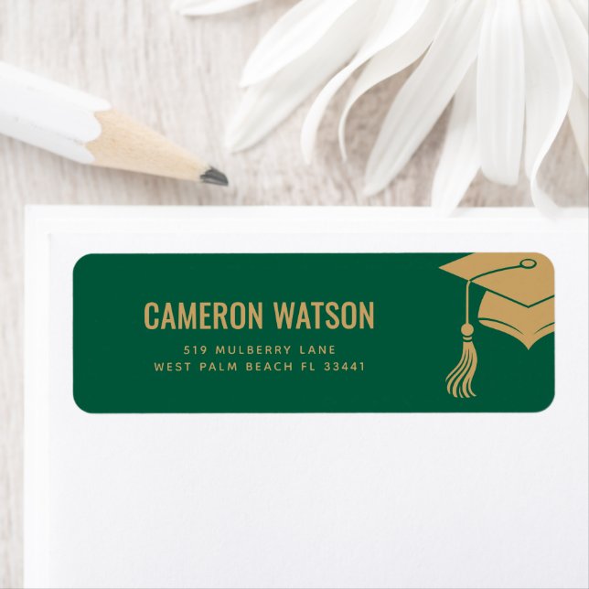 Custom Modern Grad Hat and Tassel Graduation (Insitu)