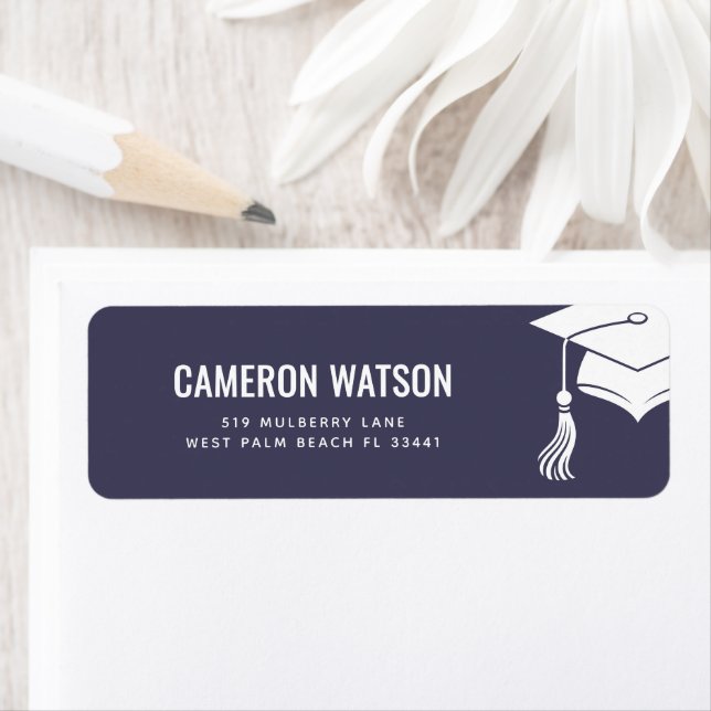 Custom Modern Grad Hat and Tassel Graduation (Insitu)