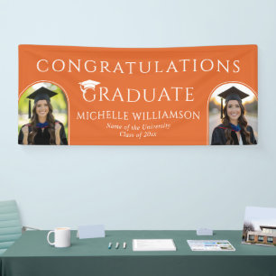 Custom Modern Graduate Photo Graduation Party Banner