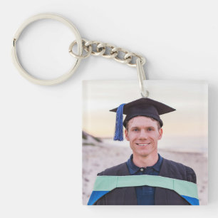 Custom Modern Graduate Photo Keychain