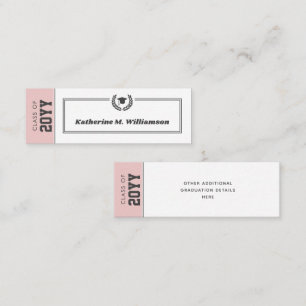 Custom Modern Graduation Name Card Inserts