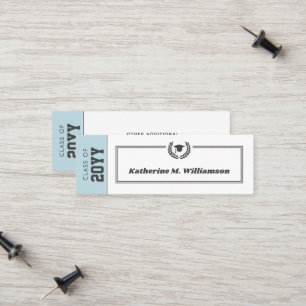 Custom Modern Graduation Name Card Inserts