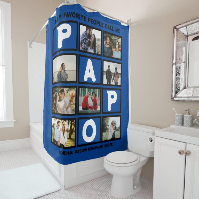 Custom Modern Grandpa Papo 8 Photo Collage (In Situ)