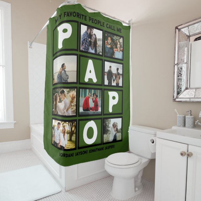 Custom Modern Grandpa Papo 8 Photo Collage (In Situ)