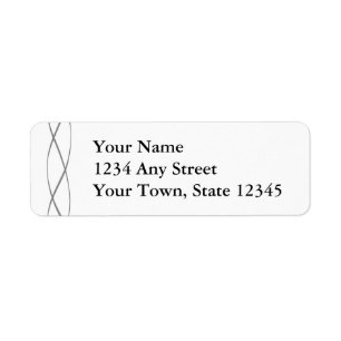Custom Modern Grey & White Return Address Labels