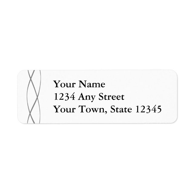 Custom Modern Grey & White Return Address Labels (Front)