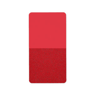 Custom Modern Half & Half Tomato Red Address Label