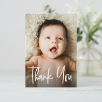 Custom Modern Handlettered Baby Shower Photo small