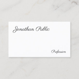 Custom Modern Handwriting Minimalistic Template Business Card