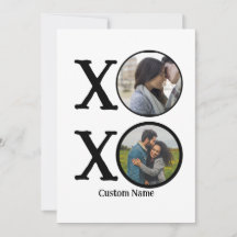 Custom Modern Hugs and Kisses XOXO 2 Photo Collage