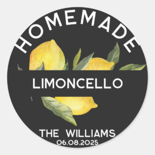 Custom Modern Italian Homemade Limoncello Labels