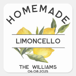 Custom Modern Italian Homemade Limoncello Labels
