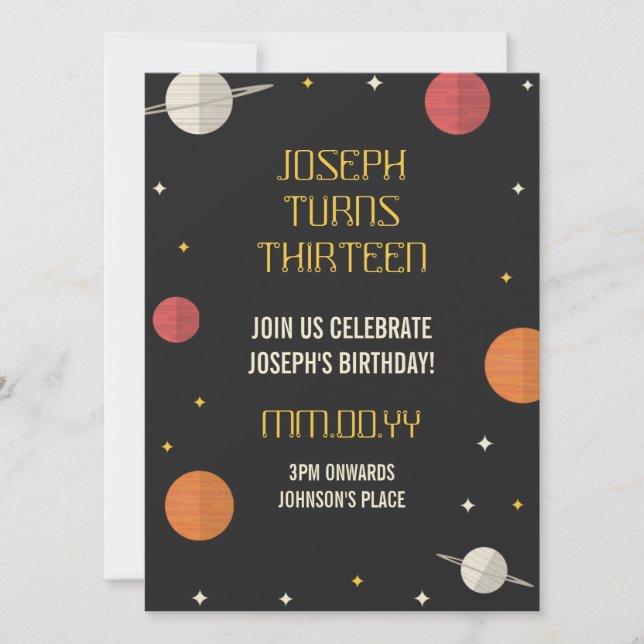 Custom Modern kids birthday (Front)